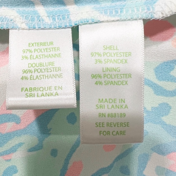 NEW Lilly Pulitzer Blanca Stretch Romper Mini Dress Coral Bay Engineered Print 8 - Picture 3 of 4